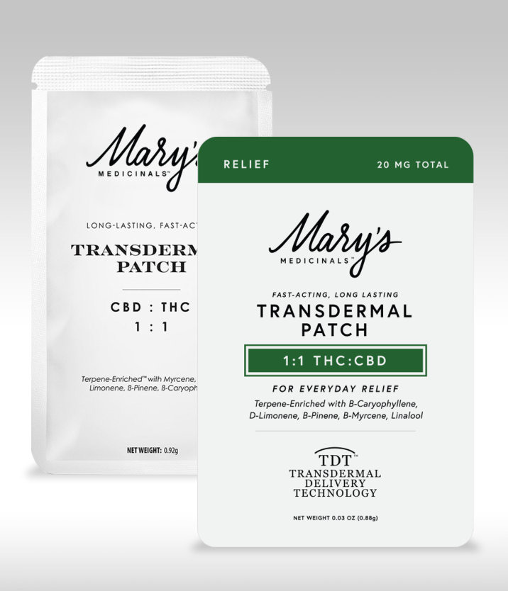 Photograph of product: Mary's Transdermal Patch TH-oui 10MG : CBD 10MG