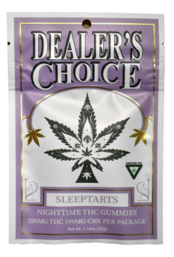 Photograph of product: Dealers Choice - Sleeptarts 2:1 TH-oui:CBN - 200mg Gummies (4x50mg)