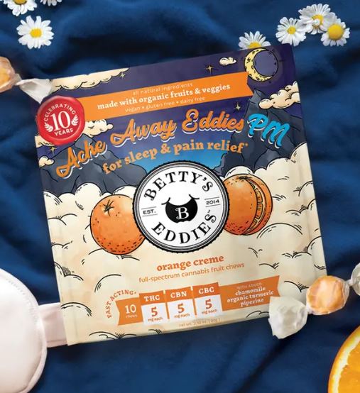 Photograph of product: Betty's | Orange Creme Ache Away PM Fruit Chews 10 Pack