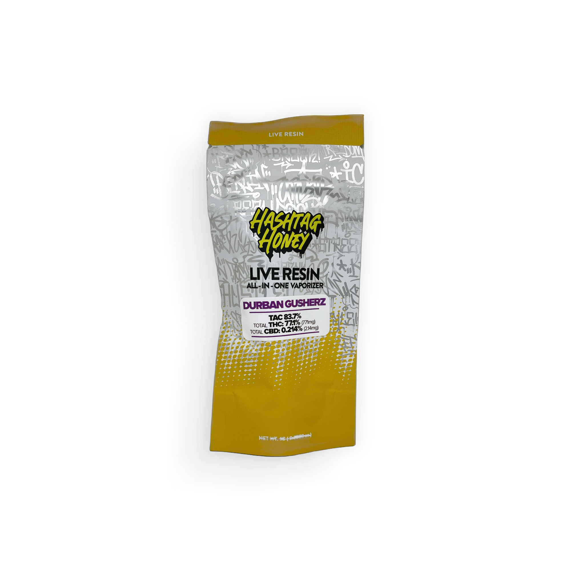 Photograph of product: au chocolattag Honey | Durban Gusherz | Live Resin | Disposable TAC 83.7%