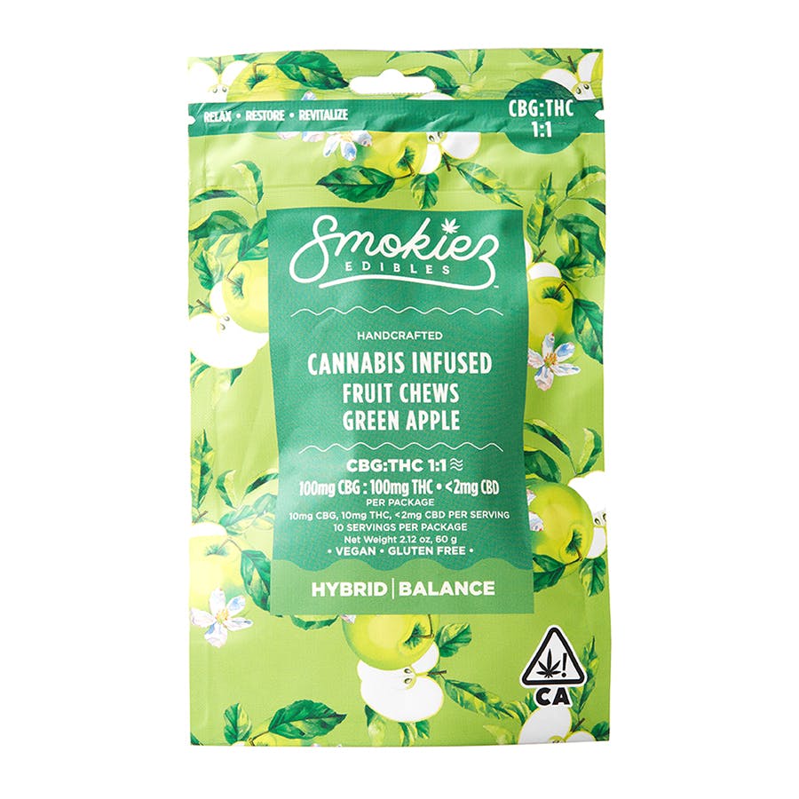 Photograph of product: SMOKIEZ - GREEN APPLE TH-oui:CBG 100MG