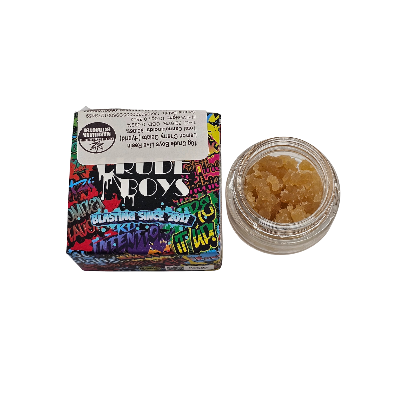 Photograph of product: Crude Boys - Lemon Cherry Gelato Live Resin Bucket