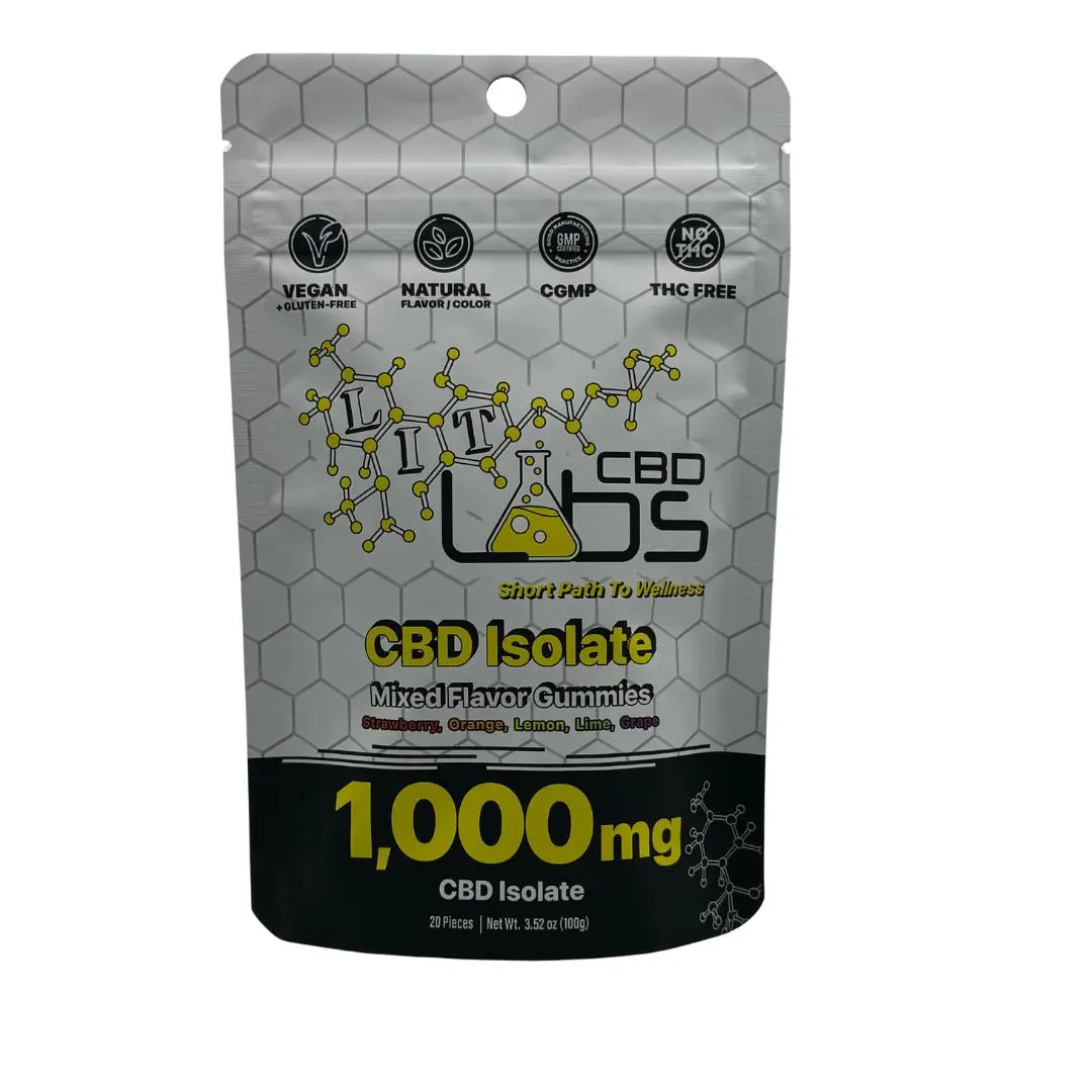 Photograph of product: Lit Labs | Mixed Flavor CBD Isolate | (TH-oui FREE) Gummies CBD