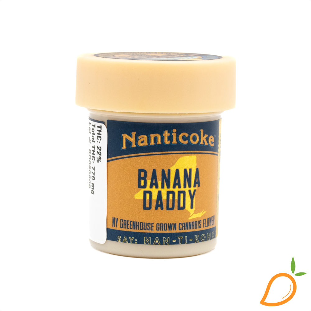 Photograph of product: 3.5g Banana Daddy Prepackaged Flower Nanticoke