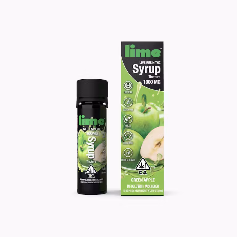 Photograph of product: 1000mg Green Apple (Oui'd) Live Resin Syrup $39