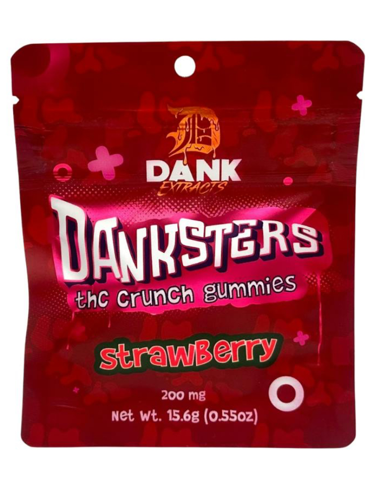 Photograph of product: Strawberry Danksters Crunch Gummies | 200mg
