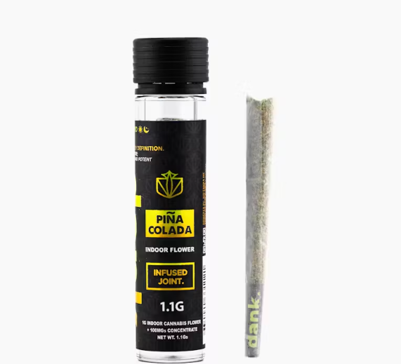 Photograph of product: Dank | Pina Colada | Infused Pre-Roll | 1.1g