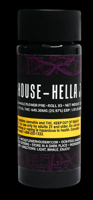 Photograph of product: FlowerHouse | .5g 5pk PreRolls | Hella Jelly