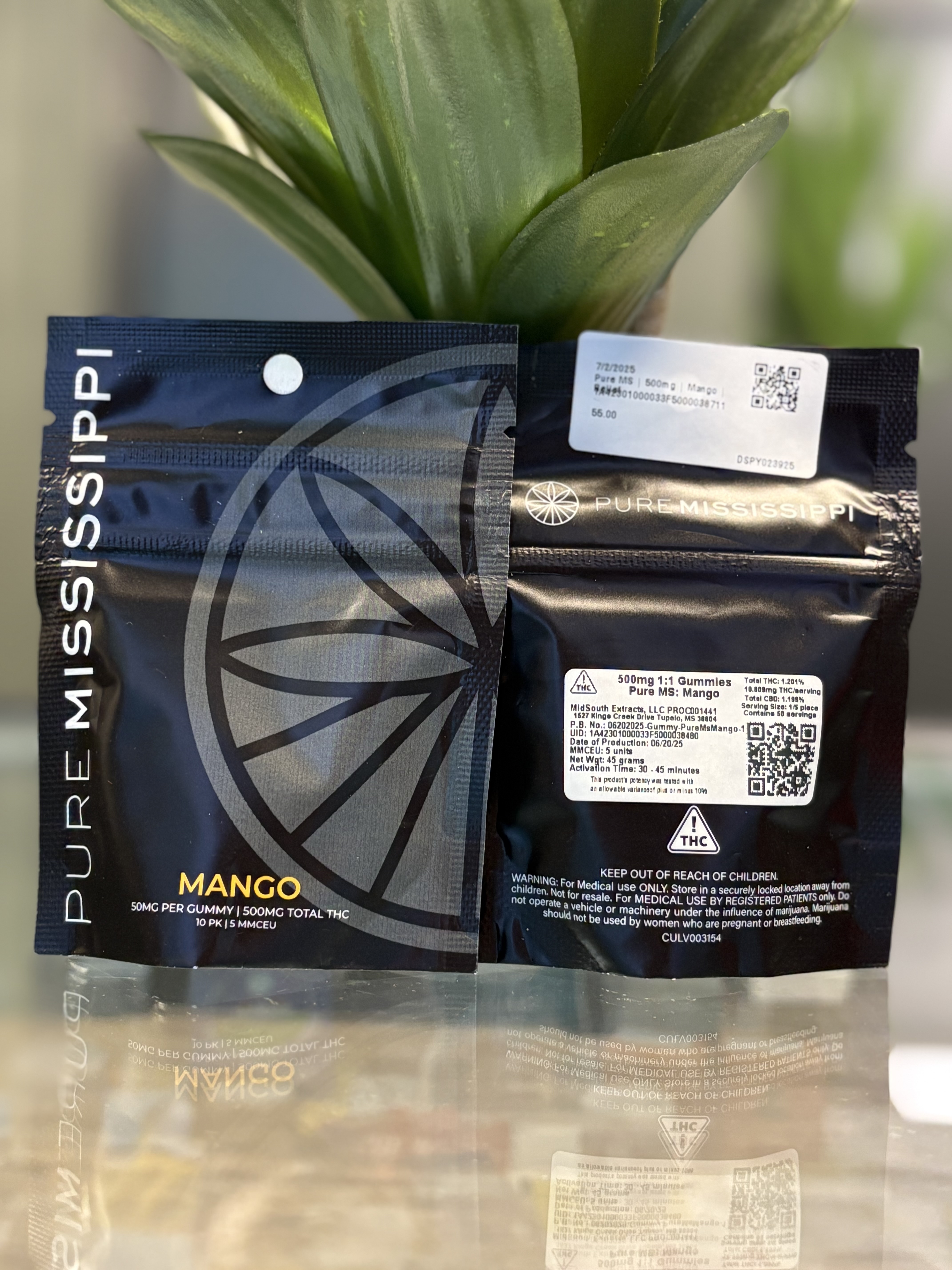 Photograph of product: Pure MS | 500mg | Mango | Relief