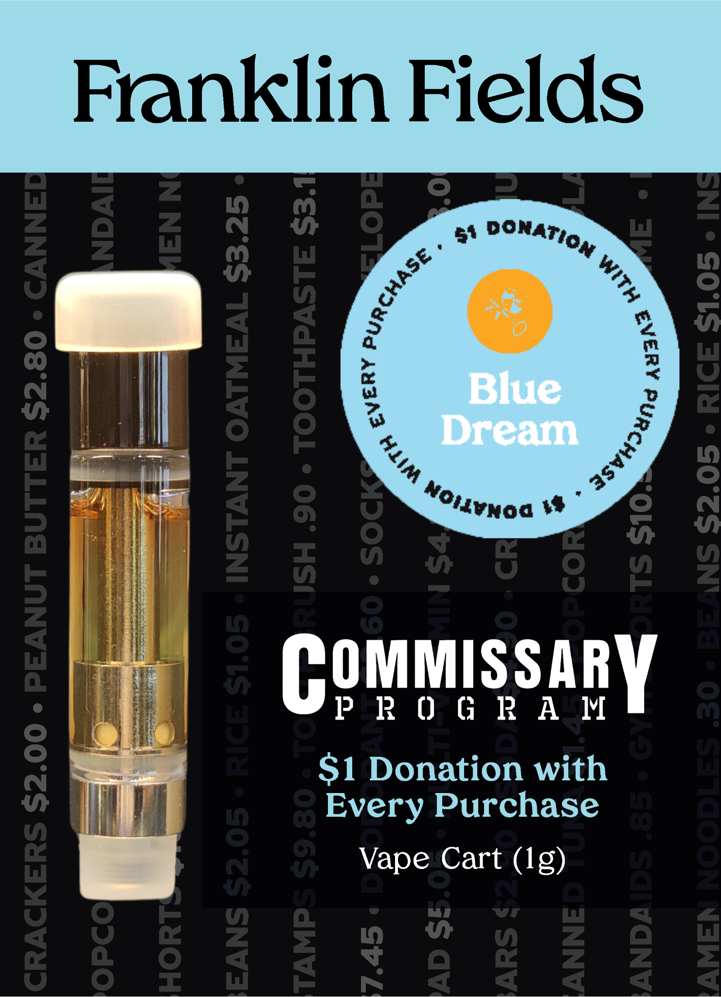 Photograph of product: FF Blue Dream 510 Vape Cart