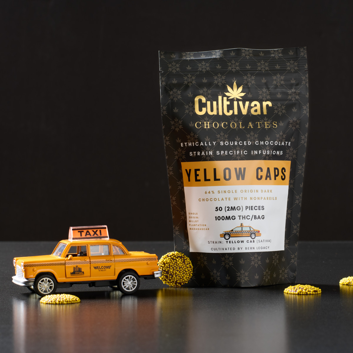 Photograph of product: 100mg Yellow Caps