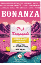 Photograph of product: Bonanza | Gummy | 100MG | Pink Lemonade | Oui'd