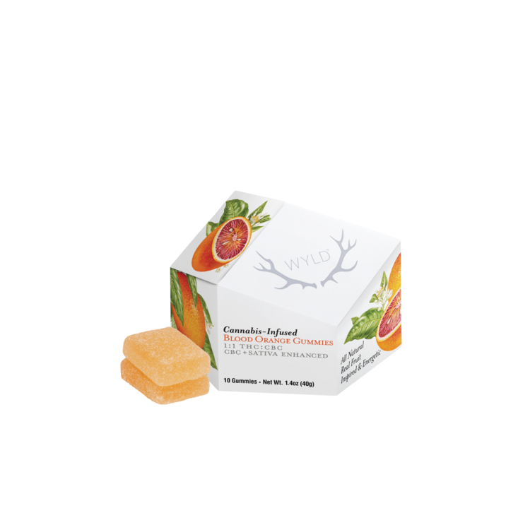 Photograph of product: Wyld: 1:1 TH-oui/CBC Oui'd Blood Orange - 10pk 200mg