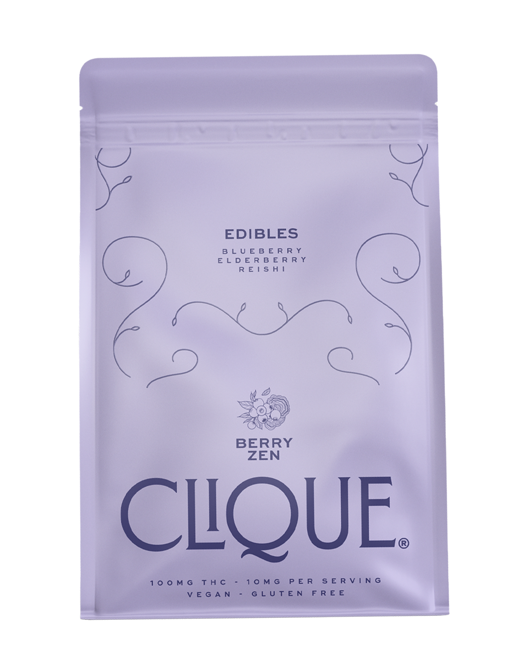 Photograph of product: Clique | Berry Zen | Resin Gummies | 10 Pack 100mg