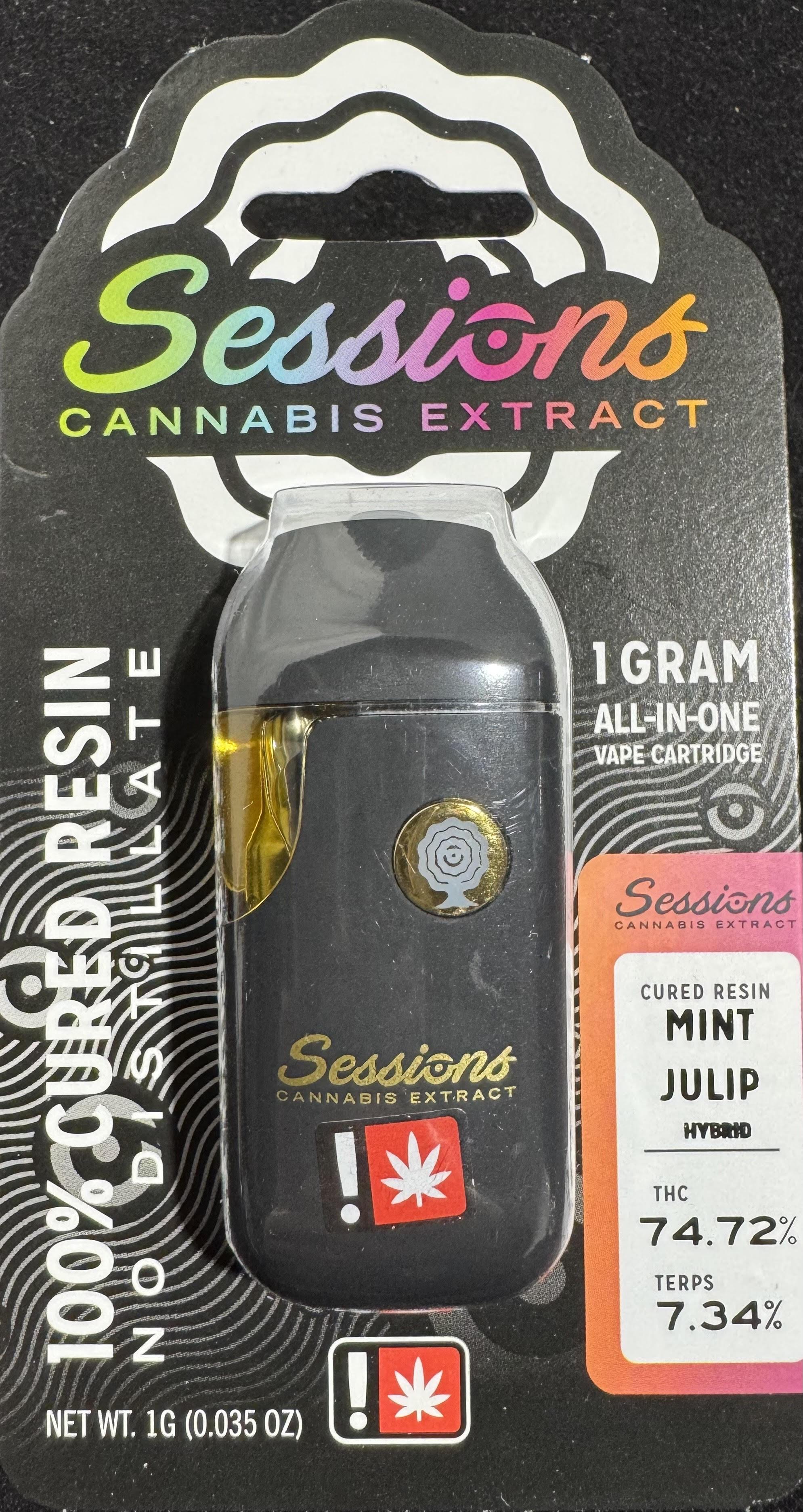 Photograph of product: Sessions - All in One Cured Resin Cartridge - Mint Julip