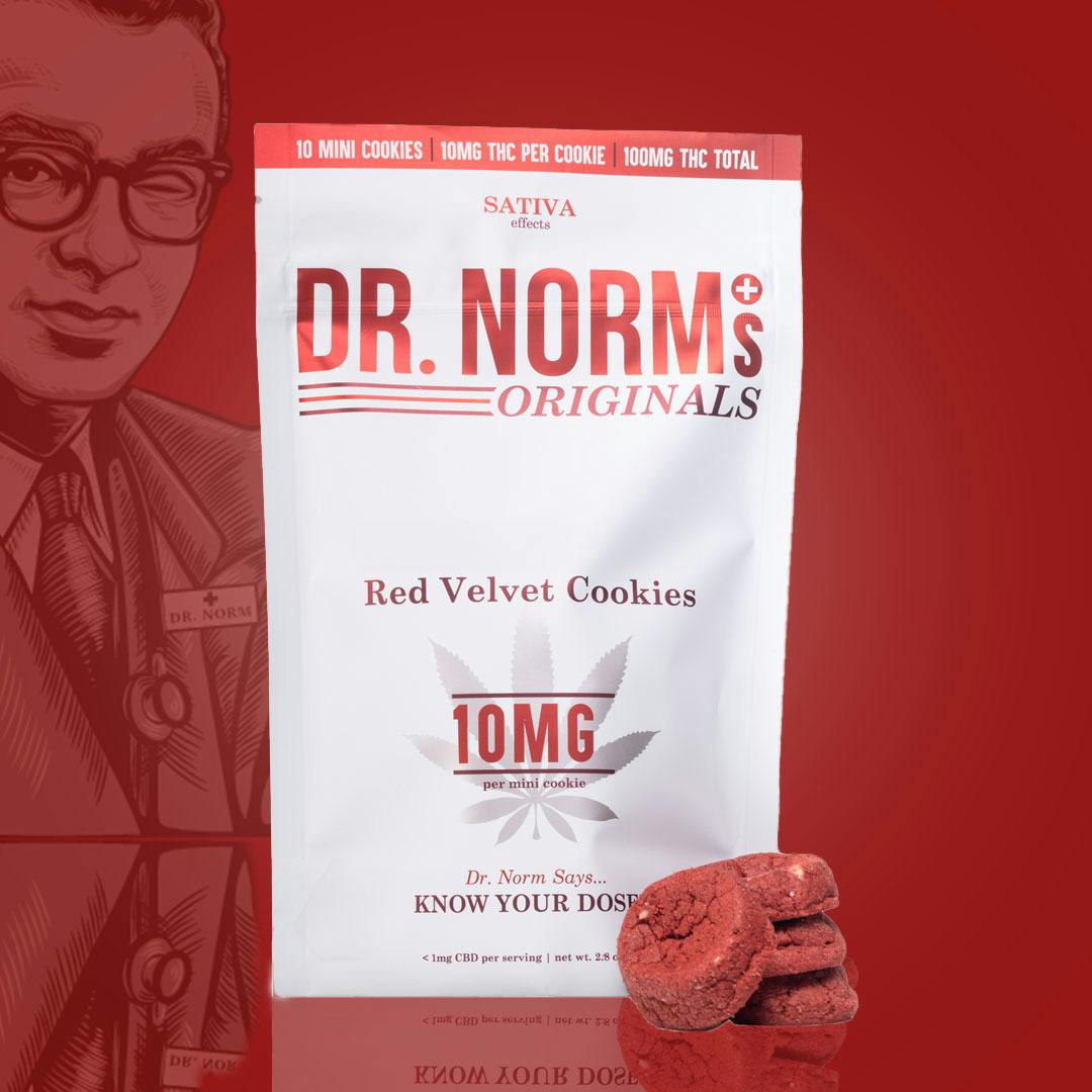 Photograph of product: Dr. Norm's- Red Velvet - 100mg - Oui'd