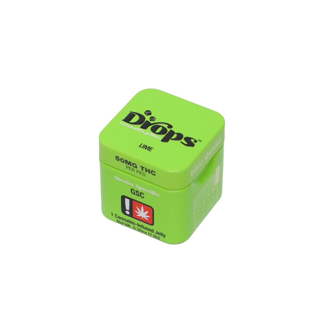 Photograph of product: Drops - 100mg Single Lime Jelly