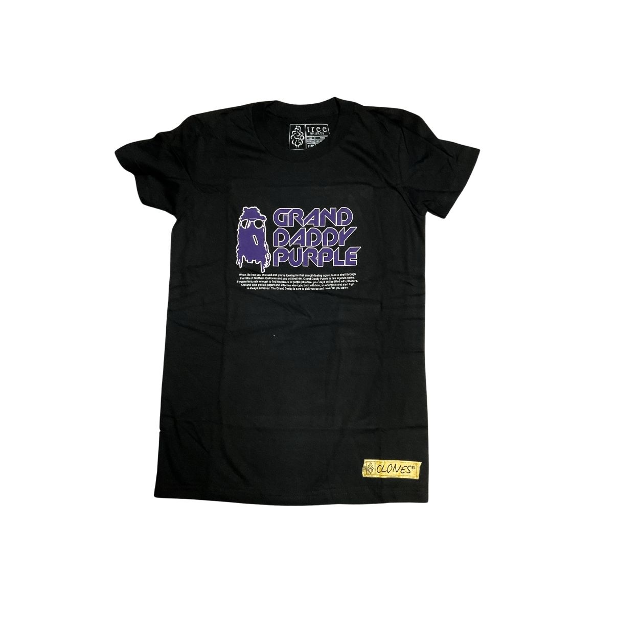 Photograph of product: Tree Shurts GrandDaddy Purple T-Shirt - Black (Women's Small)