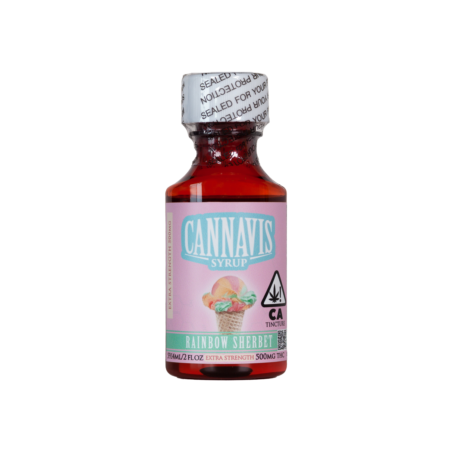 Photograph of product: Cannavis Extra Strength Syrup 500mg - Rainbow Sherbet (H)