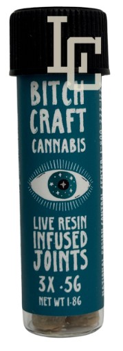 Photograph of Product: Bitchcraft Proud Mary Live Resin Infused Pre-Rolls (3pk) 1.875g