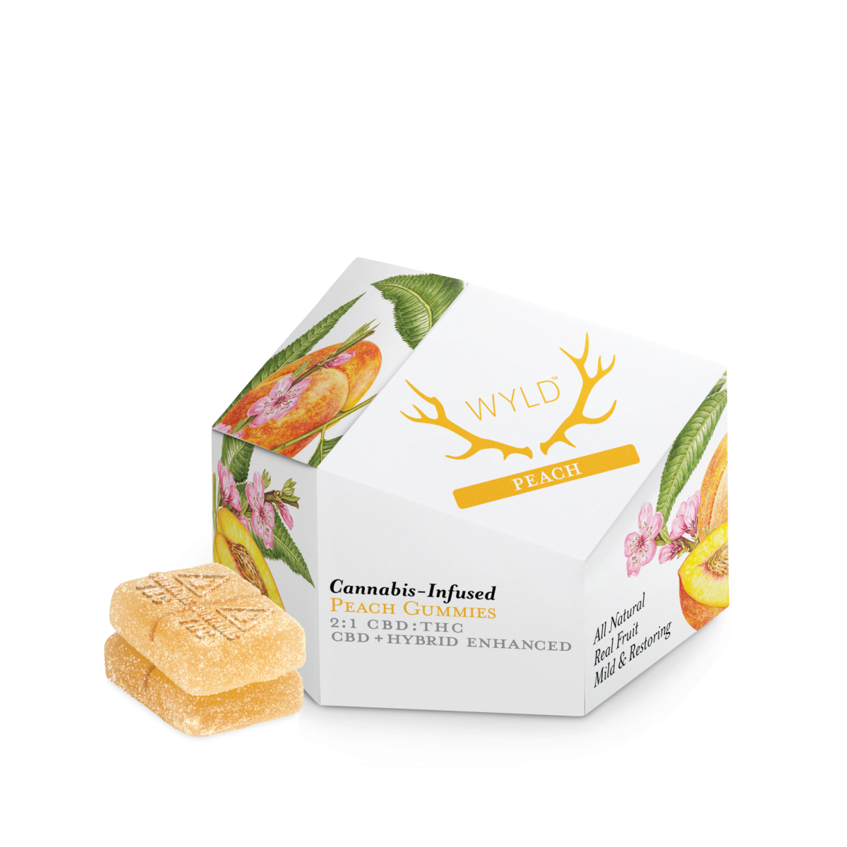 Photograph of product: Hybrid Peach 2:1 (CBD:TH-oui) | Gummies | 50mg