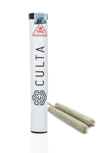 Photograph of product: Kush Mints x Str8 Lemonade [Two 0.5g Pre Rolls] || Culta
