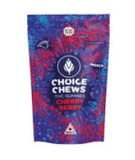 Photograph of product: Choice Chews | Cherry Berry Oui'd Gummies | 100mg