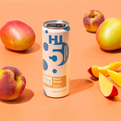 Photograph of product: Peach Mango (H) 5mg 4pk 12fl.oz Seltzer