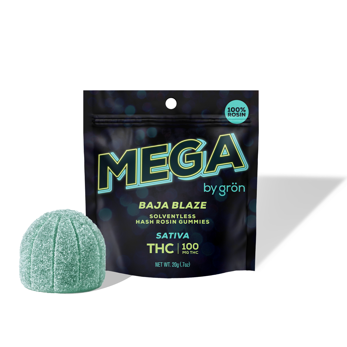 Photograph of product: au chocolat Rosin Gummy | Baja Blaze | 100mg