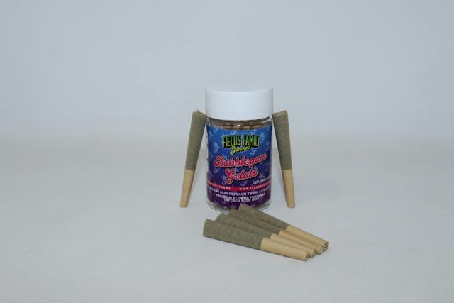 Photograph of product: Bubblegum Gelato 6 Pack Kief Infused Pre-Rolls - 