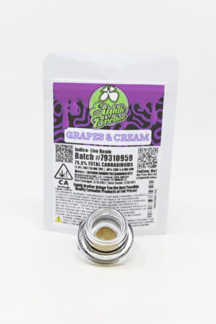 Photograph of product: Grapes & Cream | 1G Live Rosin