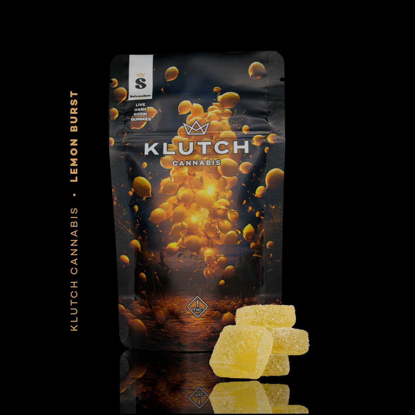 Photograph of product: | Lemon Burst Go Pack Live au chocolat Rosin Gummies |