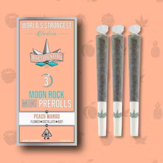 Photograph of product: PRESIDENTIAL | MINI PEACH MANGO 3PK - 1.5 PREROLL