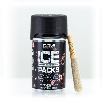 Photograph of product: Infused Pre-Roll Pack | ROVE - Ice Packs | Acapulco Gold
