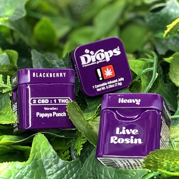 Photograph of product: Blackberry 2:1 Heavy - *NEW* 2pc 100mg TH-oui Jelly - Drops