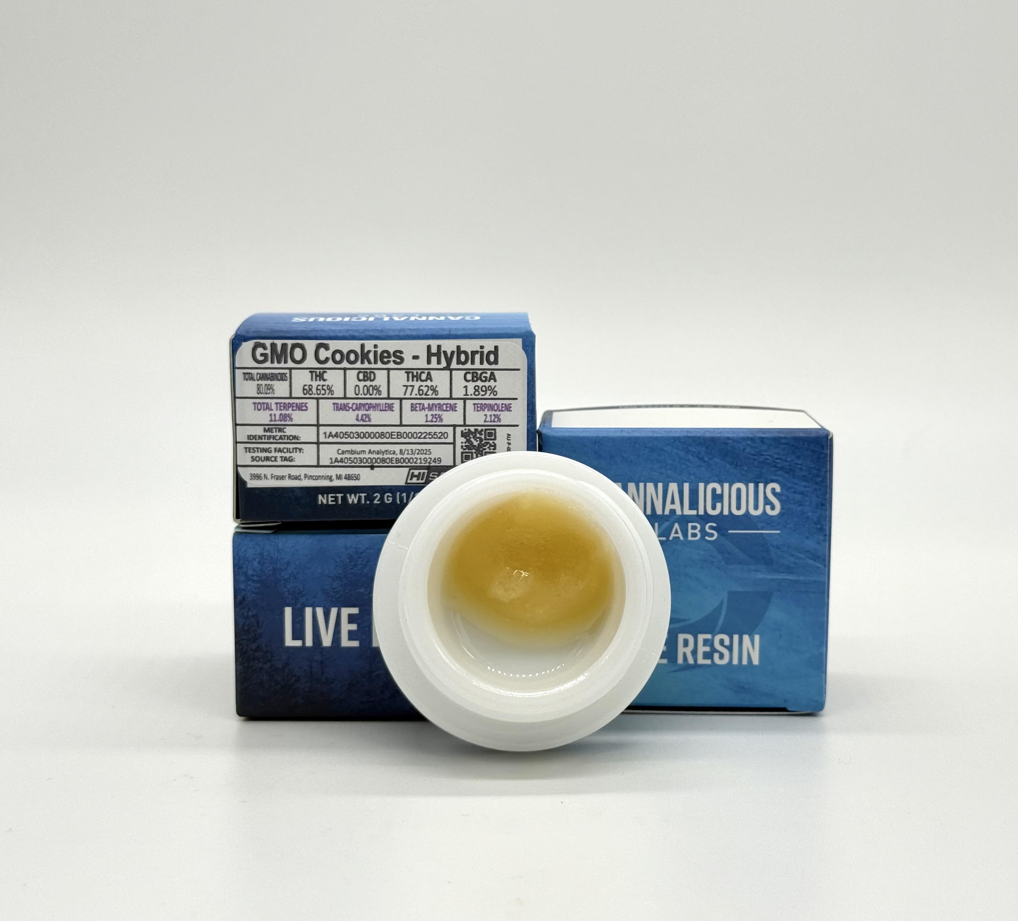 Photograph of product: Cannalicious - 2g Live Resin - GMO Cookies
