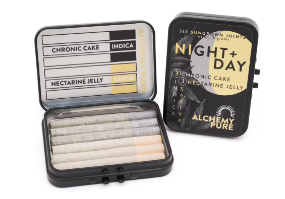 Photograph of product: Alchemy Pure | Night/Day | Pre-Roll Pack | 0.5g x 6