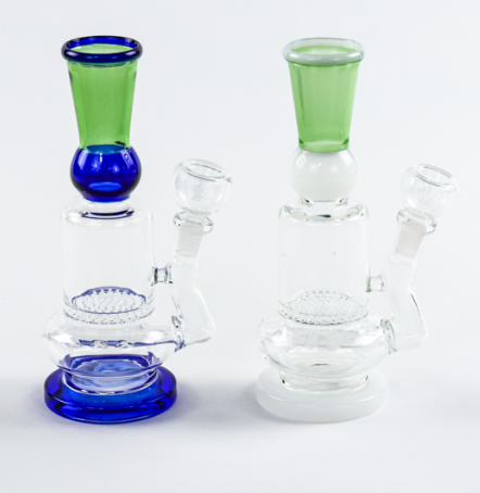 Photograph of product: 9" Honeycomb Ball Flare Mouth Bong w/ Flower Bowl | Assorted Colors