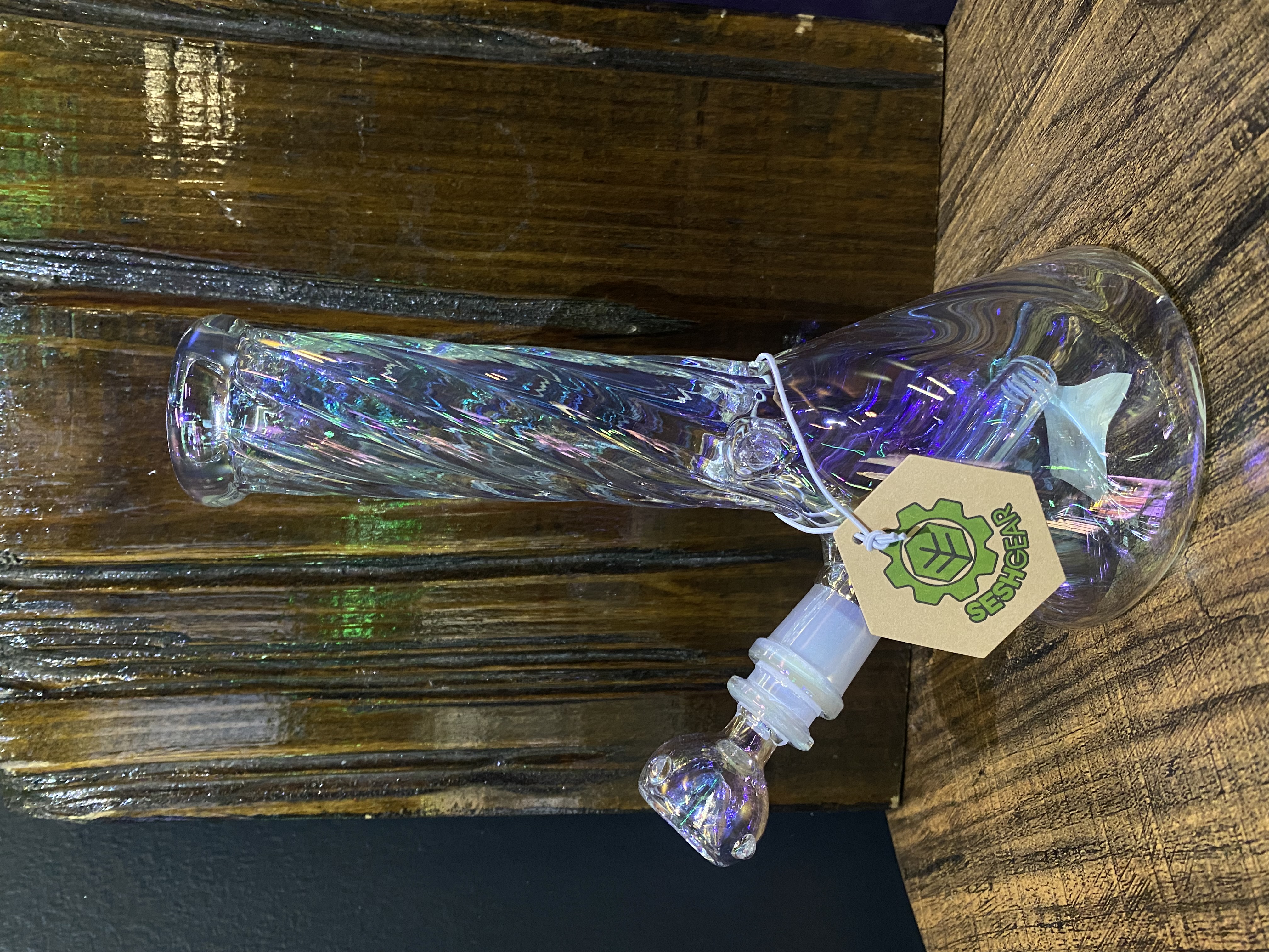 Photograph of product: Positive Twist Glass Bong | 8.5" 14mm F