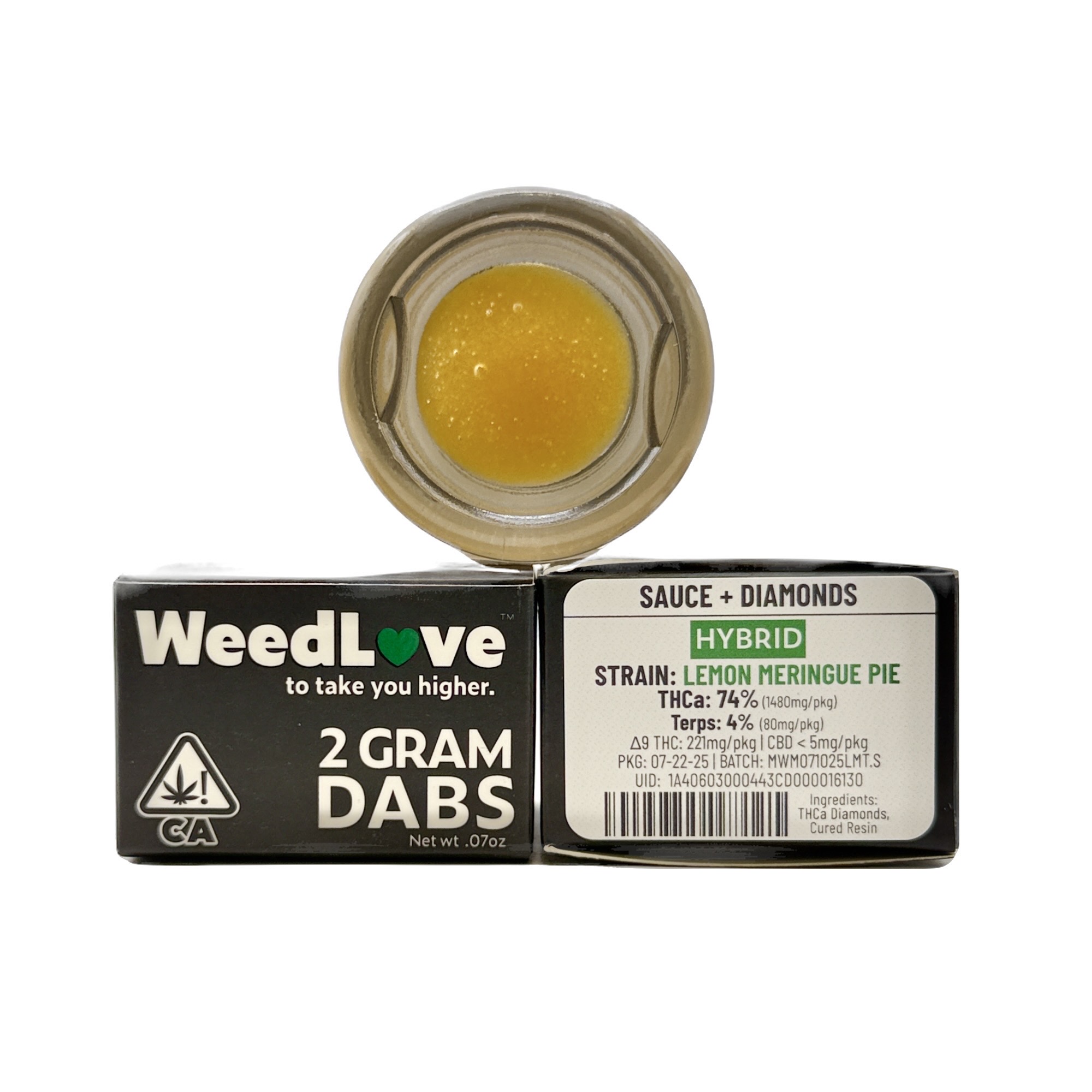 Photograph of product: LEMON MERINGUE PIE SAUCE + DIAMONDS 2G