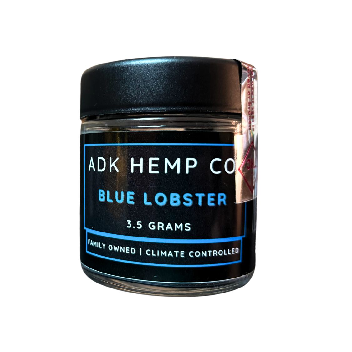 Photograph of product: ADK Hemp Co Blue Lobster Indoor Flower Jar - 3.5g