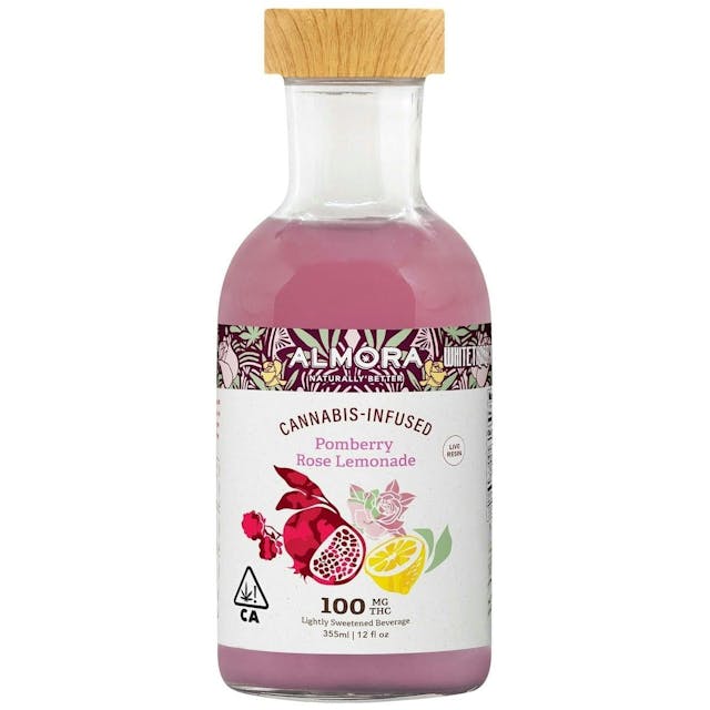 Photograph of product: Whitethorn Rose Lemonade | 100mg Drink - Almora farm