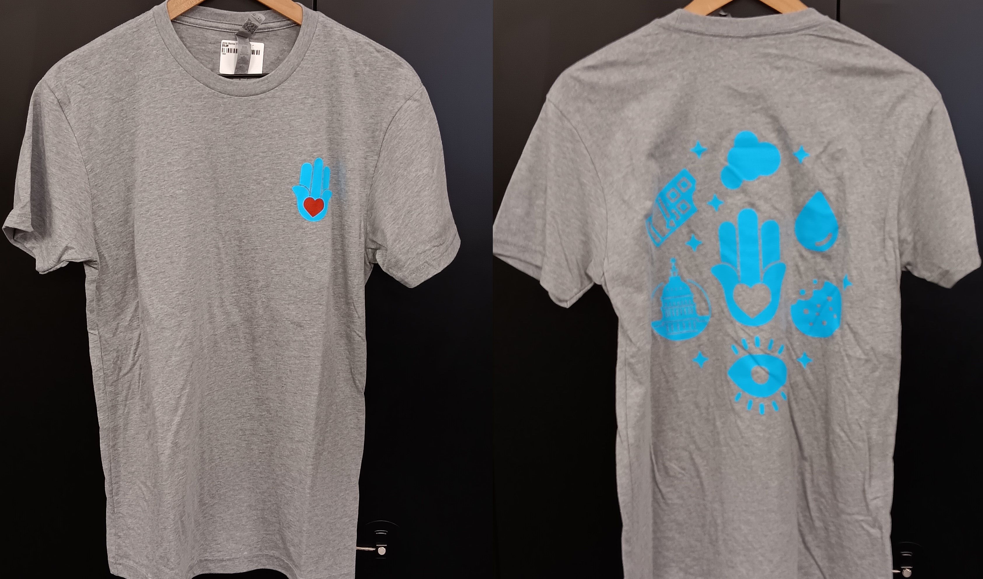 Photograph of product: Oui'd w/Heart TWC Grey Tee - XLarge
