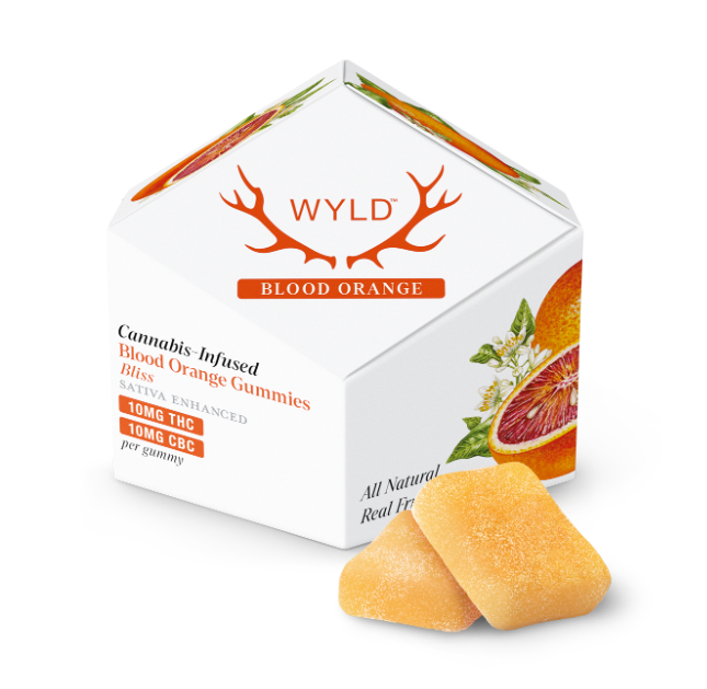 Photograph of product: Wyld Blood Orange Gummies THC:CBC 1:1