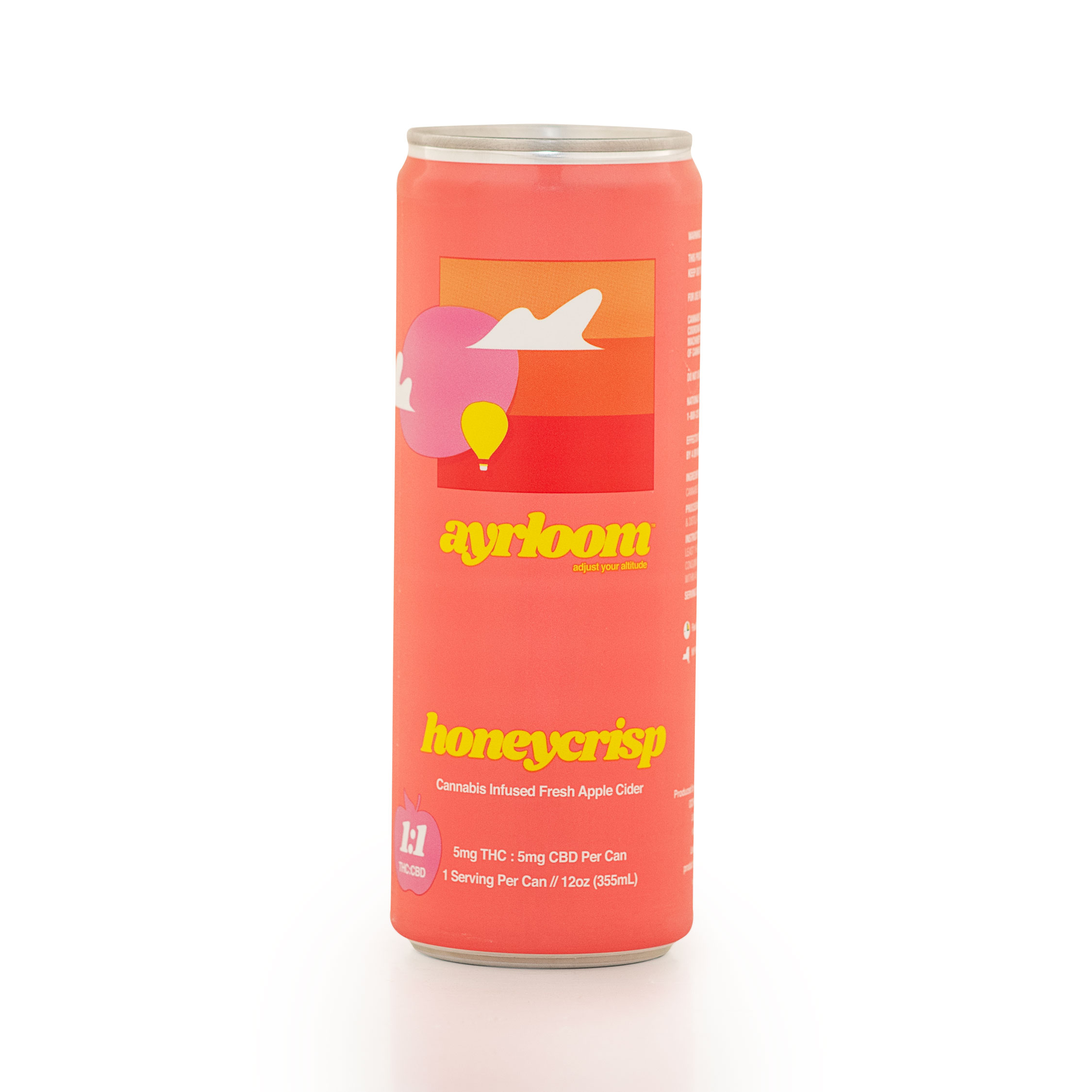Photograph of product: Ayrloom Honeycrisp Cider 1:1 (TH-oui:CBD) Fast Acting Beverage 5mg Single
