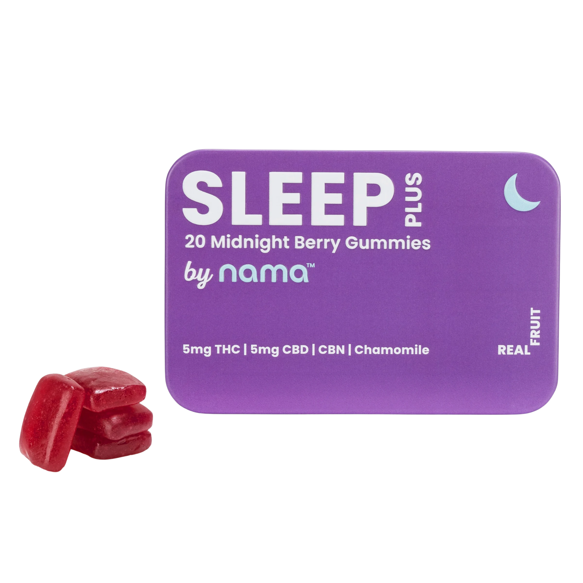Photograph of product: Nama - Midnight Berry Sleep Gummies - TH-oui:CBD:CBN - 100mg