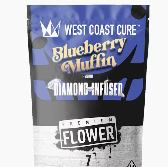 Photograph of product: West Coast Cure Blueberry Muffin Hybrid Infused Flower 7g