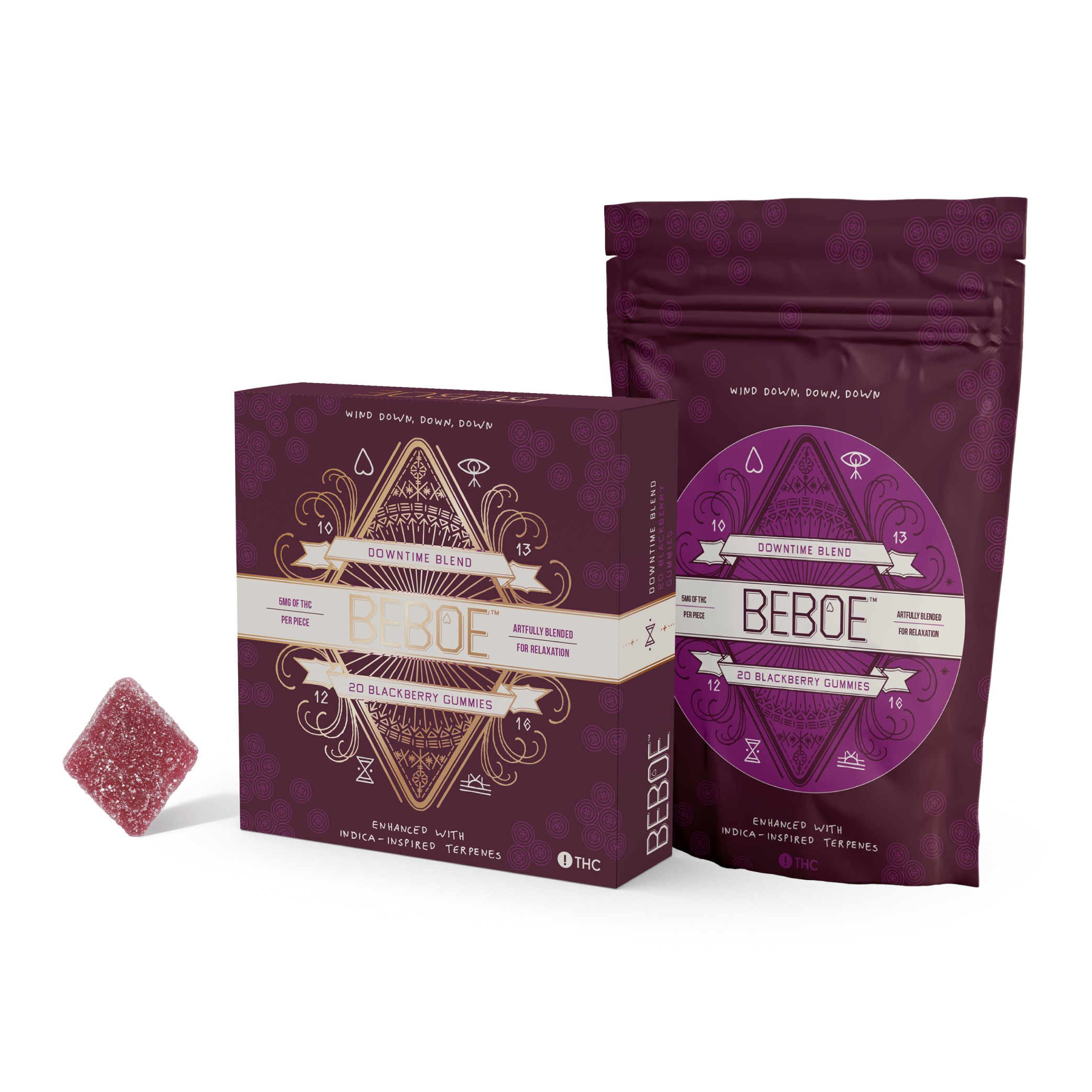 Photograph of product: Blackberry Downtime 1:1 TH-oui:CBD | Gummies [20pk x 5mg]