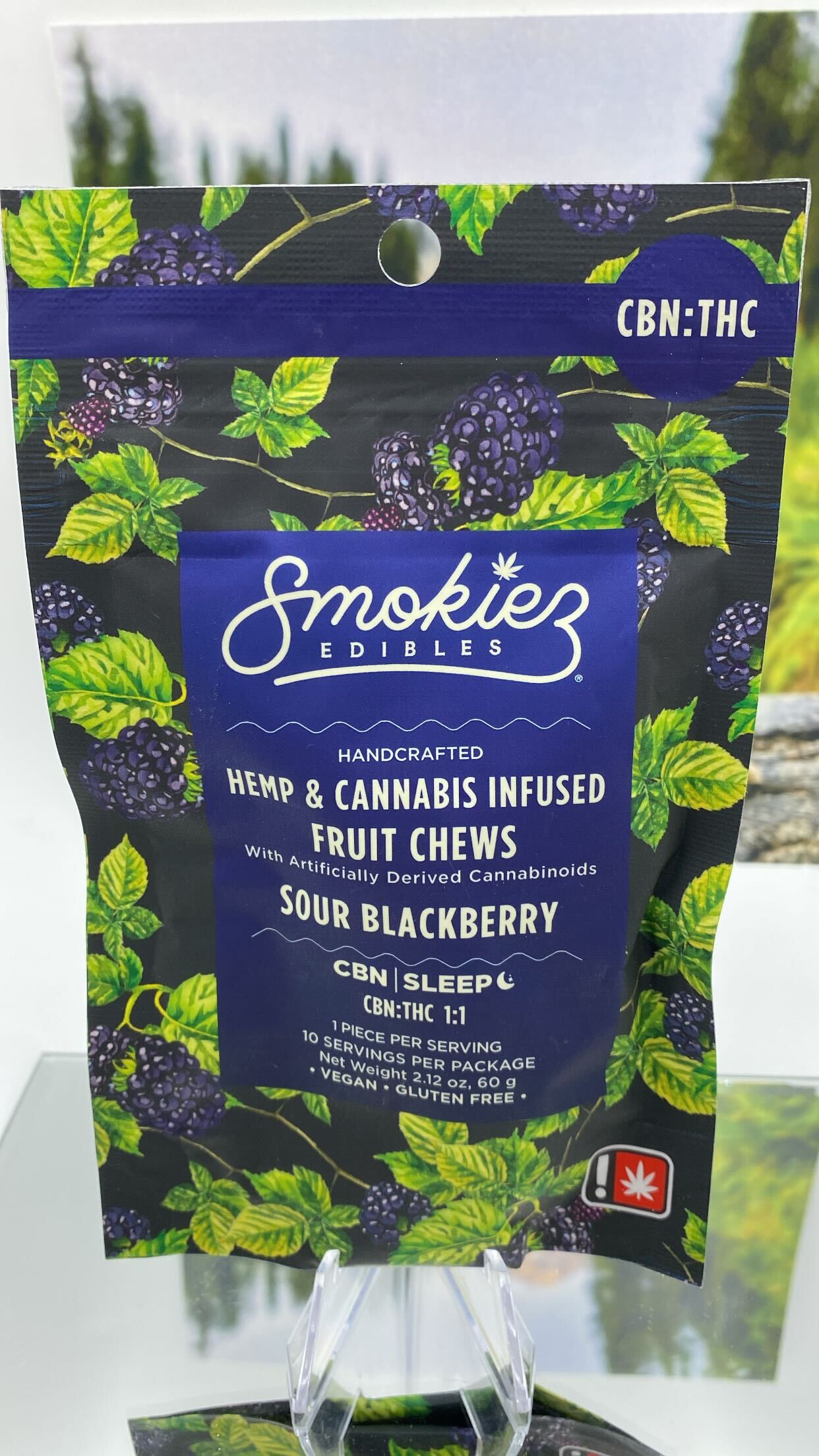 Photograph of product: Gummies | Sour Blackberry 1:1 TH-oui/CBN w/ Natural CBN | 10x 10mg:10mg