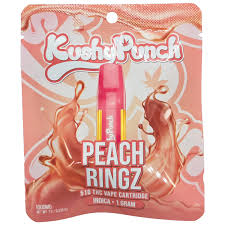 Photograph of product: KUSHY PUNCH CARTRIDGE 1G Oui'd PEACH RINGZ